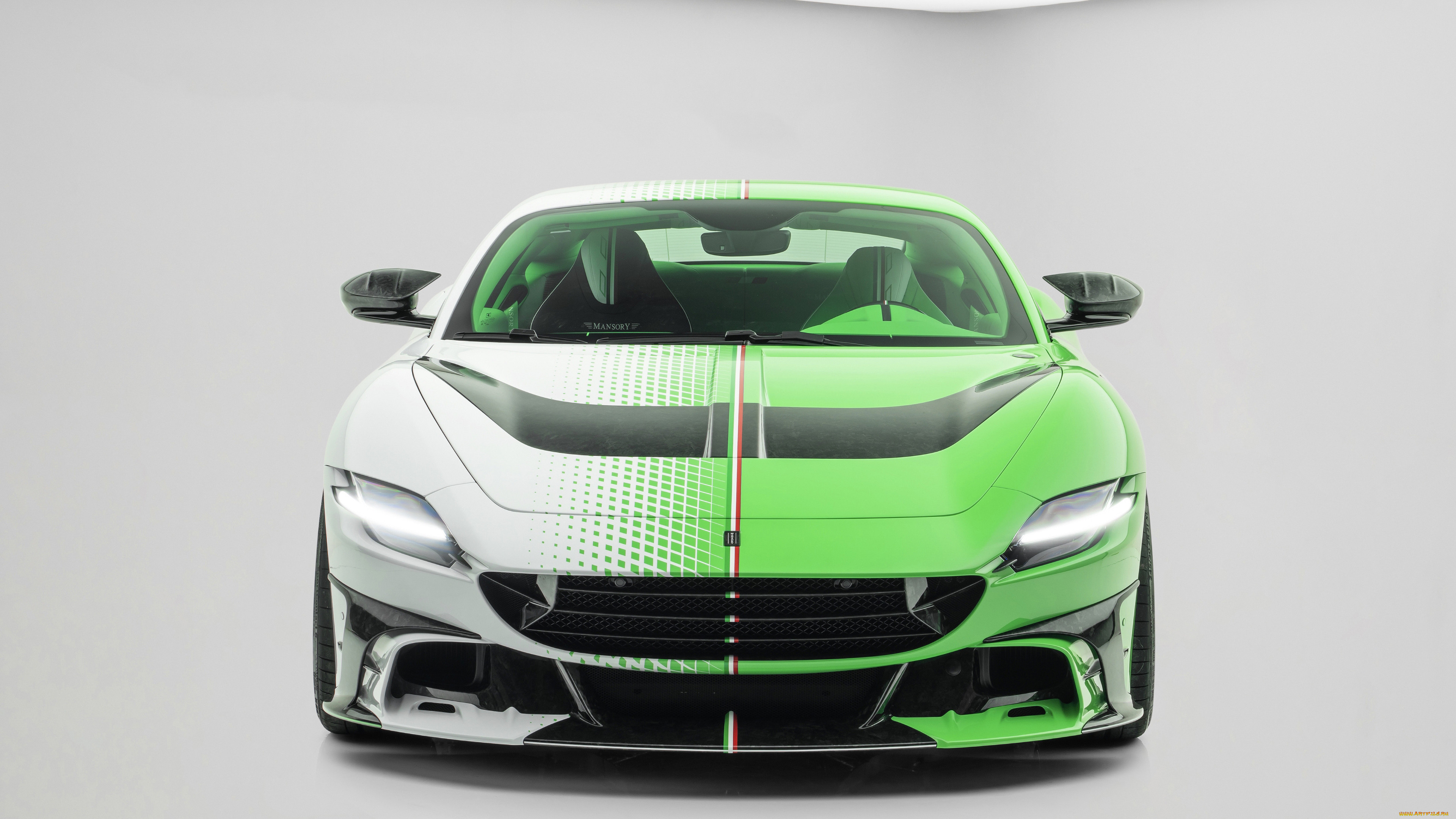 Обои Автомобили Ferrari, обои для рабочего стола, фотографии автомобили,  ferrari, roma, tempesta, verde, mansory, крутая, итальянка, из, италии Обои  для рабочего стола, скачать обои картинки заставки на рабочий стол.